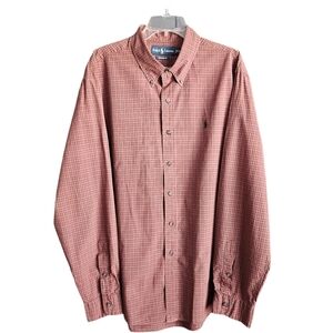 Ralph Lauren Mens Button Down Custom Fit Long Sleeve Shirt Sz XXL